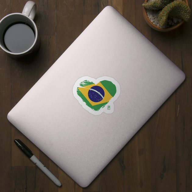 I love my country. I love Brazylie. I am a patriot. In my heart, there is always the flag of Brazile. by ArtProjectShop